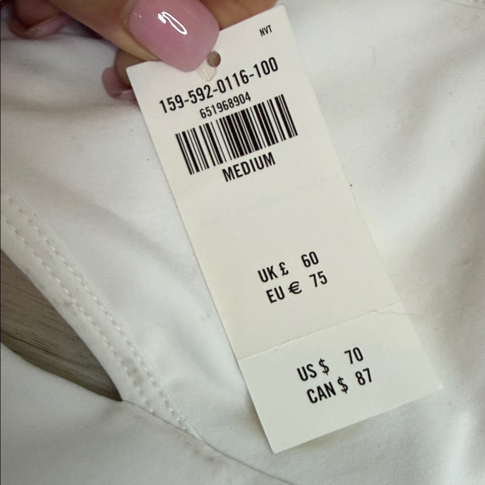 NWT Abercrombie &Fitch White sleeveless Dress w side cut out Sz Med - Picture 7 of 12